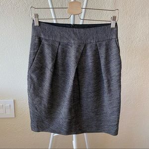 Banana Republic Wool Mix Herringbone Eileen TLP Skirt Gray